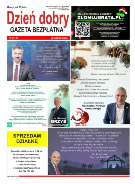 Okładka gazety DZIEŃ DOBRY